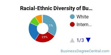 Racial-ethnic diversity of Business Administration & Management majors at Amberton University