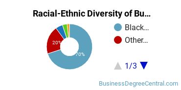 Racial-ethnic diversity of Business Administration & Management majors at American InterContinental University-Atlanta