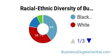 Racial-ethnic diversity of Business Administration & Management majors at American InterContinental University System