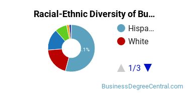 Racial-ethnic diversity of Business Administration & Management majors at Arizona Western College
