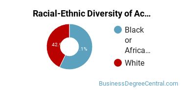 Racial-Ethnic Diversity of Accounting Technology/Technician and Bookkeeping Majors at Asher College