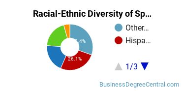 Racial-ethnic diversity of Specialized Sales majors at Berkeley College-Woodland Park