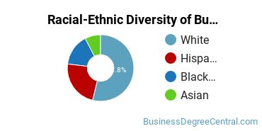 Racial-ethnic diversity of Business Administration & Management majors at Blinn College District