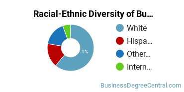 Racial-ethnic diversity of Business Support & Assistance majors at Bob Jones University