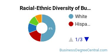 Racial-ethnic diversity of Business Administration & Management majors at University of Massachusetts Global