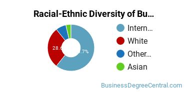 Racial-ethnic diversity of Business Administration & Management majors at Brigham Young University-Hawaii