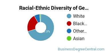 Racial-Ethnic Diversity of General Business/Commerce Majors at Bryant & Stratton College - Online
