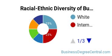 Racial-ethnic diversity of Business Administration & Management majors at California Institute of Advanced Management