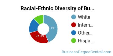 Racial-ethnic diversity of Business Administration & Management majors at California State University-Chico