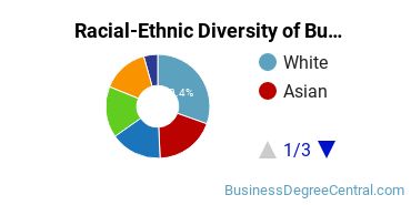 Racial-ethnic diversity of Business Administration & Management majors at California State University-Fresno