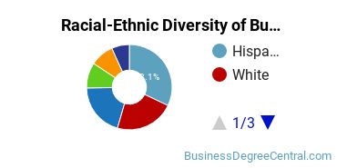 Racial-ethnic diversity of Business Administration & Management majors at California State University-San Bernardino