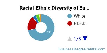 Racial-ethnic diversity of Business Administration & Management majors at Carson-Newman University