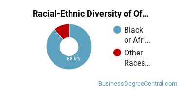 Racial-Ethnic Diversity of Office Administration Majors at Centura College - Chesapeake