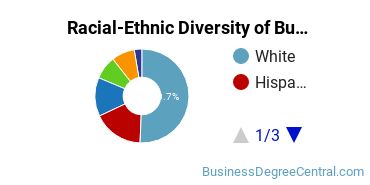 Racial-ethnic diversity of Business Administration & Management majors at DePaul University