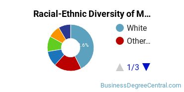 Racial-Ethnic Diversity of Marketing/Marketing Management, General Majors at DePaul University