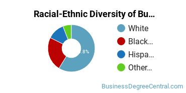 Racial-ethnic diversity of Business Administration & Management majors at D'Youville  University