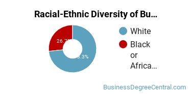 Racial-ethnic diversity of Business Administration & Management majors at East Georgia State College