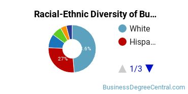 Racial-ethnic diversity of Business Administration & Management majors at Eastern New Mexico University-Main Campus