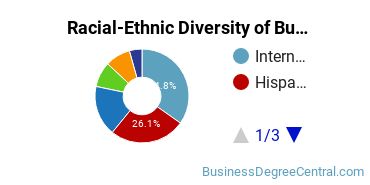 Racial-ethnic diversity of Business Administration & Management majors at Fairleigh Dickinson University-Metropolitan Campus