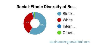 Racial-ethnic diversity of Business Administration & Management majors at Faulkner University