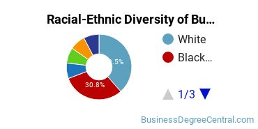Racial-ethnic diversity of Business Administration & Management majors at Felician University