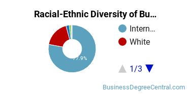Racial-ethnic diversity of Business Administration & Management majors at Fort Hays State University