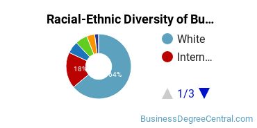 Racial-ethnic diversity of Business Administration & Management majors at Fort Hays State University