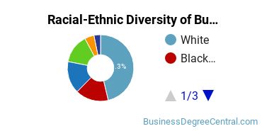 Racial-ethnic diversity of Business Administration & Management majors at Grand Canyon University