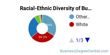 Racial-ethnic diversity of Business Administration & Management majors at Herzing University-Madison