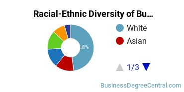 Racial-ethnic diversity of Business Administration & Management majors at Highline College