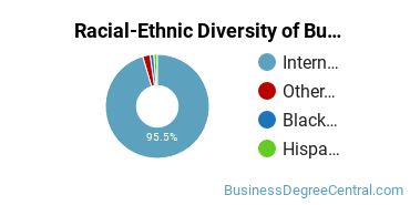 Racial-ethnic diversity of Business Administration & Management majors at Hult International Business School