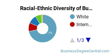 Racial-ethnic diversity of Business Administration & Management majors at Idaho State University