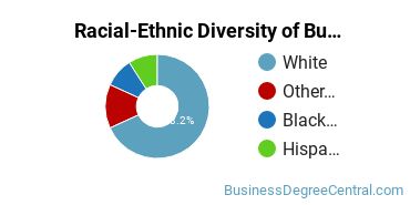 Racial-ethnic diversity of Business Administration & Management majors at Illinois College