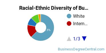 Racial-ethnic diversity of Business Administration & Management majors at Jacksonville State University