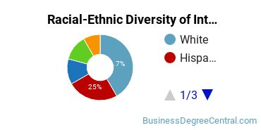 Racial-Ethnic Diversity of International Business/Trade/Commerce Majors at Johnson & Wales University - Providence