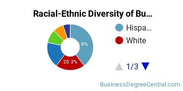 Racial-ethnic diversity of Business Administration & Management majors at Keiser University-Ft Lauderdale
