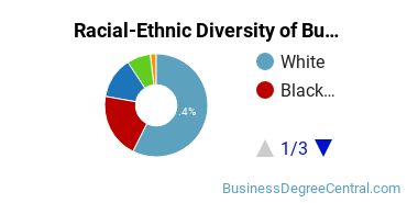 Racial-ethnic diversity of Business Administration & Management majors at Lenoir-Rhyne University