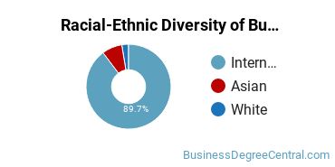 Racial-ethnic diversity of Business Administration & Management majors at Lincoln University