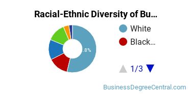 Racial-ethnic diversity of Business Administration & Management majors at Lindenwood University