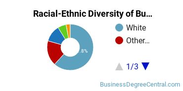 Racial-ethnic diversity of Business Administration & Management majors at Linn-Benton Community College