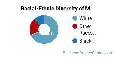 Racial-Ethnic Diversity of Marketing/Marketing Management, General Majors at Macomb Community College
