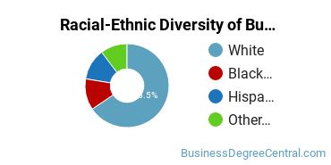 Racial-ethnic diversity of Business Administration & Management majors at Metropolitan Community College-Kansas City