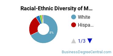 Racial-Ethnic Diversity of Marketing/Marketing Management, General Majors at Metropolitan State University of Denver