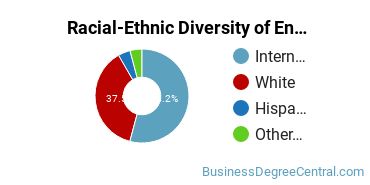 Racial-ethnic diversity of Entrepreneurial Studies majors at Miami University-Middletown