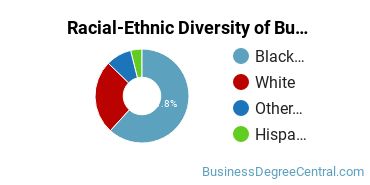Racial-ethnic diversity of Business Administration & Management majors at Miller-Motte College-Wilmington