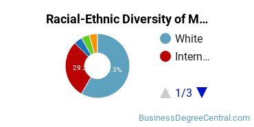 Racial-Ethnic Diversity of Marketing/Marketing Management, General Majors at Minot State University