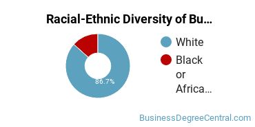 Racial-ethnic diversity of Business Administration & Management majors at Motlow State Community College