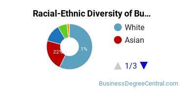 Racial-ethnic diversity of Business Administration & Management majors at Mt Hood Community College