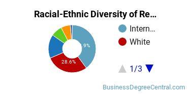 Racial-ethnic diversity of Real Estate majors at New York University