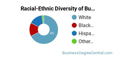 Racial-ethnic diversity of Business Administration & Management majors at Northampton County Area Community College